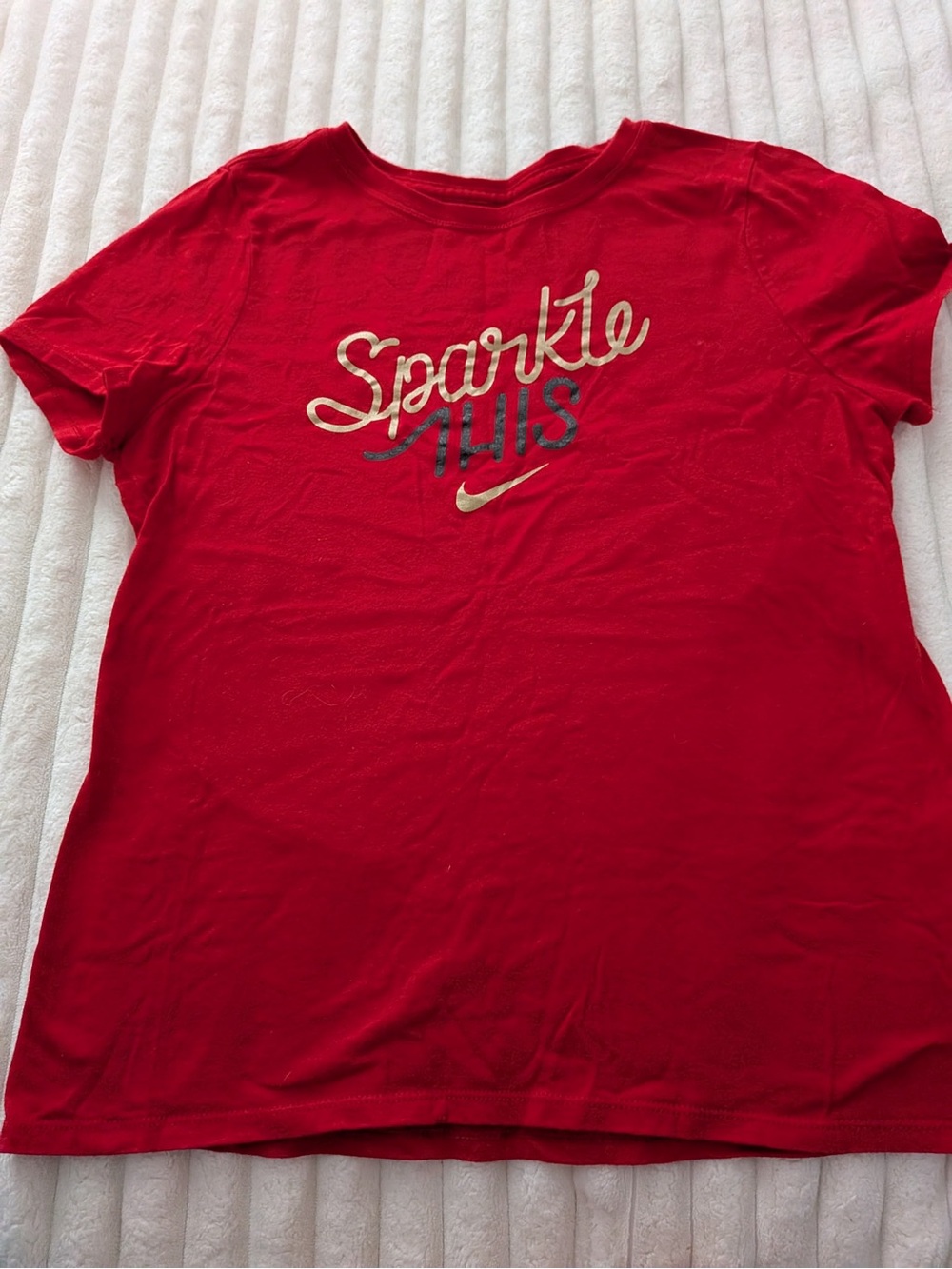 Nike Red Logo Print Tee